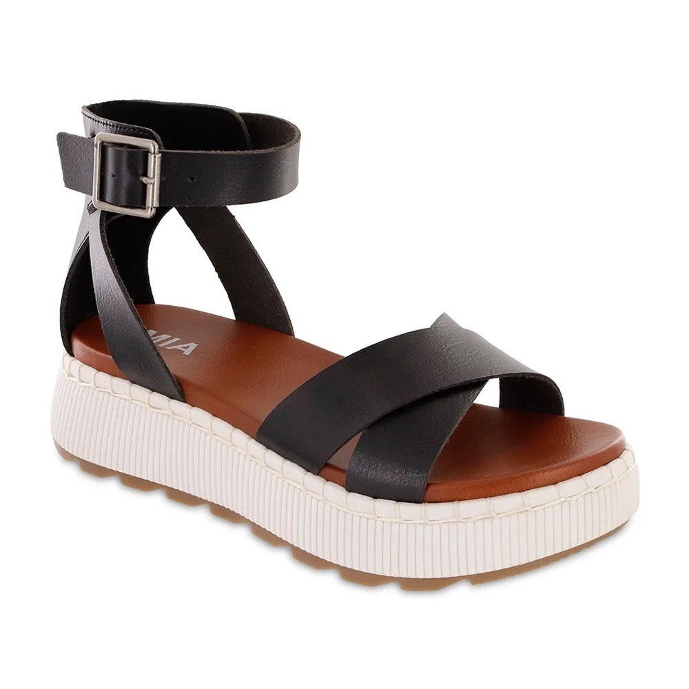 MIA HANA BLACK PLATFORM SANDALS WOMENS SIZE 10
